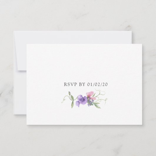 herfst - Herfst Floral Wedding RSVP Kaartje (Achterkant)