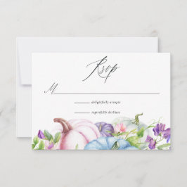 herfst - Herfst Floral Wedding RSVP Kaartje