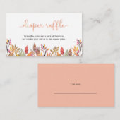 Herfst Herfst Foliage Luier Raffle ticket Informatiekaartje (Voorkant / Achterkant)