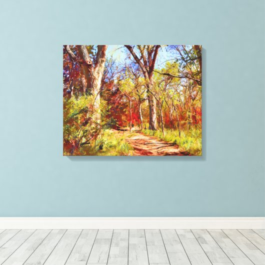 Herfst herfst Forest Canvas Art Print (Insitu (Houten vloer))