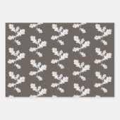 Herfst Herfst gebladerte bladeren bruin geruite pa Inpakpapier Vel (Voorkant 3)