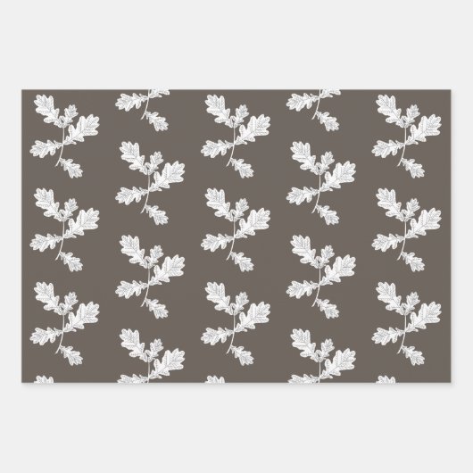 Herfst Herfst gebladerte bladeren bruin geruite pa Inpakpapier Vel (Voorkant 3)