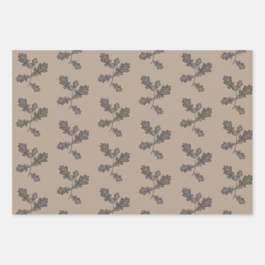 Herfst Herfst gebladerte bladeren bruin geruite pa Inpakpapier Vel (Voorkant 2)