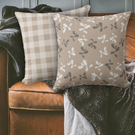 Herfst Herfst gebladerte bladeren bruin geruite pa Kussen