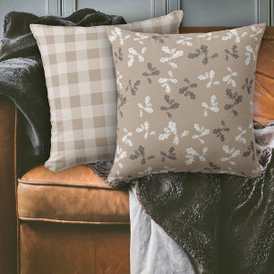 Herfst Herfst gebladerte bladeren bruin geruite pa Kussen