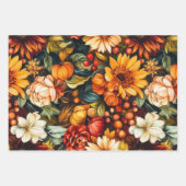 HERFST HERFST GEKLEURDE BLADEREN BLOEMEN POMPOENEN INPAKPAPIER VEL (Voorkant 3)