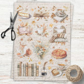  Herfst Herfst Gezellige Bibliotheek Decoupage Tissuepapier