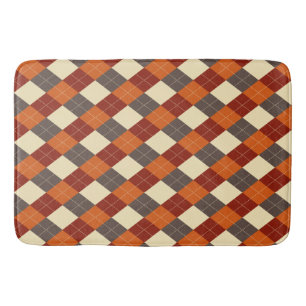 Herfst/Herfst Gingham patroon Badmat