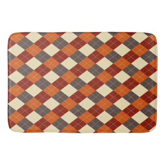 Herfst/Herfst Gingham patroon Badmat (Voorkant)