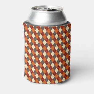 Herfst/Herfst Gingham patroon Blikjeskoeler