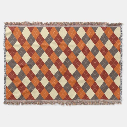 Herfst/Herfst Gingham patroon Deken (Voorkant)
