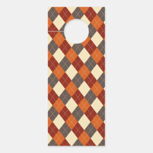 Herfst/Herfst Gingham patroon Deurhanger