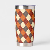Herfst/Herfst Gingham patroon Geïsoleerde Drinkbeker (Links)