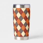 Herfst/Herfst Gingham patroon Geïsoleerde Drinkbeker (Voorkant)