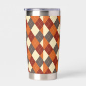 Herfst/Herfst Gingham patroon Geïsoleerde Drinkbeker (Rechts)
