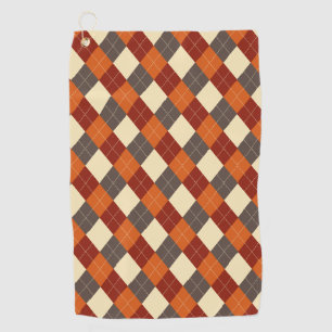 Herfst/Herfst Gingham patroon Golfhanddoek