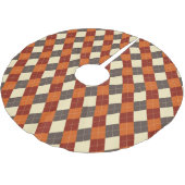 Herfst/Herfst Gingham patroon Kerstboom Rok (Gekanteld)