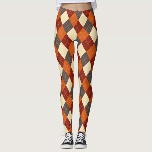 Herfst/Herfst Gingham patroon Leggings (Voorkant)