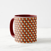 Herfst/Herfst Gingham patroon Mok (Voorkant links)