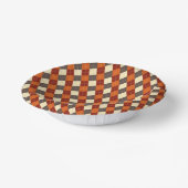 Herfst/Herfst Gingham patroon Papieren Kommen (Gebogen)