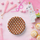 Herfst/Herfst Gingham patroon Papieren Kommen (Feest)