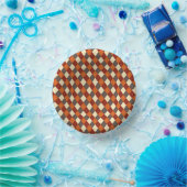 Herfst/Herfst Gingham patroon Papieren Kommen (Feest)