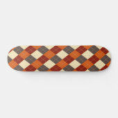 Herfst/Herfst Gingham patroon Persoonlijk Skateboard (Horizontaal)