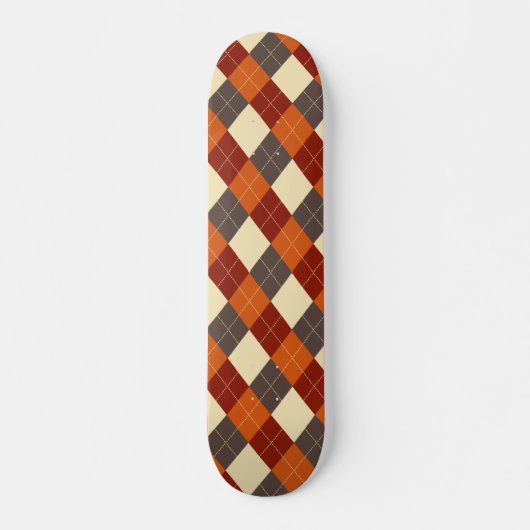 Herfst/Herfst Gingham patroon Persoonlijk Skateboard (Voorkant)