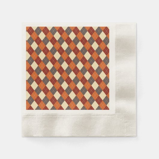 Herfst/Herfst Gingham patroon Servet (Voorkant)