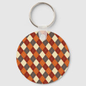 Herfst/Herfst Gingham patroon Sleutelhanger (Voorkant)