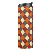 Herfst/Herfst Gingham patroon Thermosbeker (Gedraaid links)