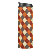 Herfst/Herfst Gingham patroon Thermosbeker (Geroteerd rechts)
