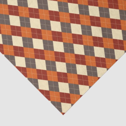 Herfst/Herfst Gingham patroon Tissuepapier (Detail)