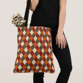 Herfst/Herfst Gingham patroon Tote Bag (Dichtbij)