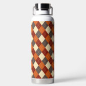 Herfst/Herfst Gingham patroon Waterfles (Achterkant)