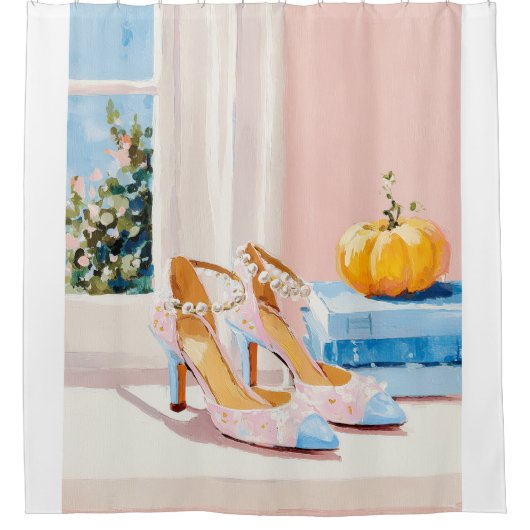 Herfst Herfst Glam Hoge Hakken Mode Douchegordijn (Voorkant)