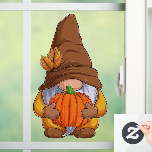 Herfst herfst Gnome Window Cling Raamsticker (Huis)