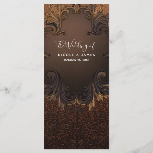 herfst Herfst Gold Ornamental Leaves Menu (Achterkant)