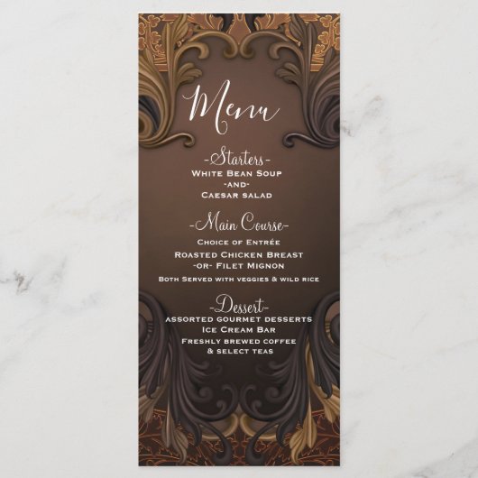  herfst Herfst Gold Ornamental Leaves Menu (Voorkant)
