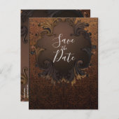  herfst Herfst Gold verlaat de datum opslaan Aankondigingskaart (Voorkant / Achterkant)