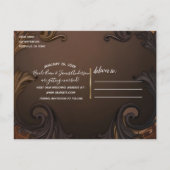  herfst Herfst Gold verlaat de datum opslaan Aankondigingskaart (Achterkant)