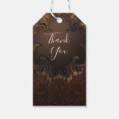 herfst Herfst gouden sierbladeren bruiloft Cadeaulabel (Voorkant)