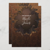 herfst Herfst gouden sierbladeren bruiloft Kaart (Voorkant / Achterkant)