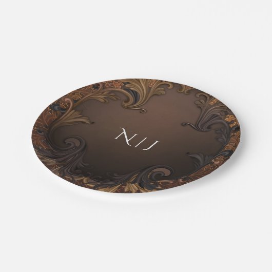  herfst Herfst gouden sierbladeren bruiloft Papieren Bordje (Gekanteld)