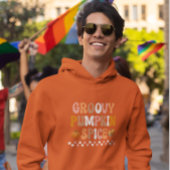 Herfst Herfst-Groovy Pumpkin Spice Design Hoodie