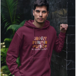 Herfst Herfst-Groovy Pumpkin Spice Design Hoodie