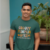 Herfst Herfst-Groovy Pumpkin Spice Design T-shirt