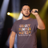 Herfst Herfst-Groovy Pumpkin Spice Design T-shirt