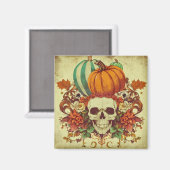 Herfst/Herfst/Halloween/pompoen/skelet Magneet (Voorkant / Achterkant)