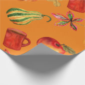 Herfst Herfst Halloween Pompoen Spice Rust Sinaasa Cadeaupapier (Hoek)